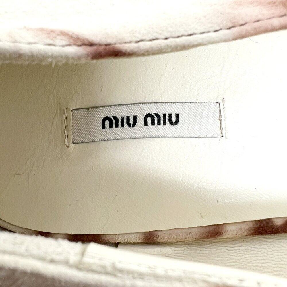 Miu Miu Brown Tie‑Dye Suede Mary Jane Flats EU 41 Made‎ in Italy - Picture 6 of 9